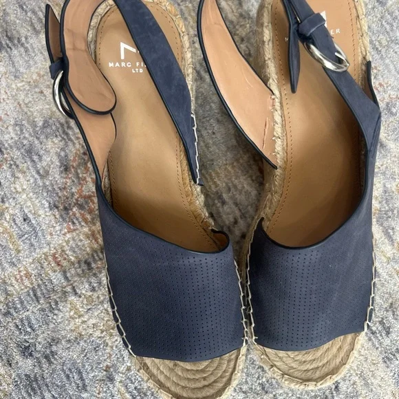 Marc Fisher LTD Espadrille Wedge Sandals – Worn Once Size 10 - Picture 4 of 4